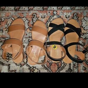 Mila Paoli Italian Leather Wedge Sandals